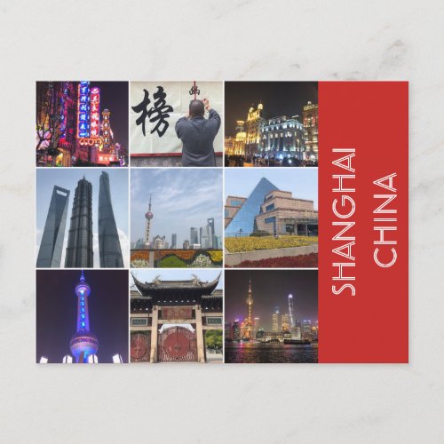 shanghai scenes postcard