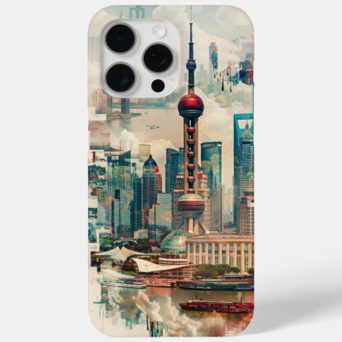 Shanghai Symphony Pudong Skyline  Huangpu River iPhone 15 Pro Max Case
