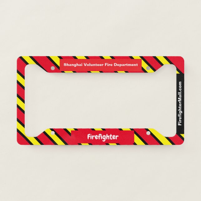 Shanghai Volunteer Fire Department License Frame (Front)
