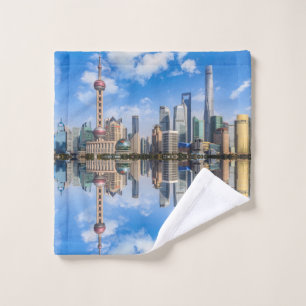 Shanghai Waterfront wash cloth