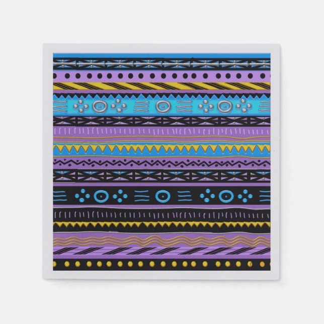 Shango African Pattern Mix Napkins (Front)