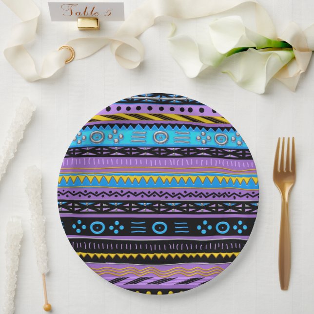 Shango Modern African Print Paper Plates (Wedding)