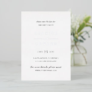 Shanice Modern Wedding Save the Date Foil Invitation