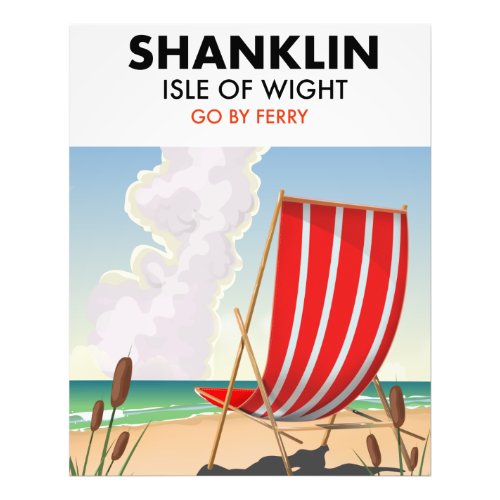 Shanklin Beach isle of wight travel poster Photo Print