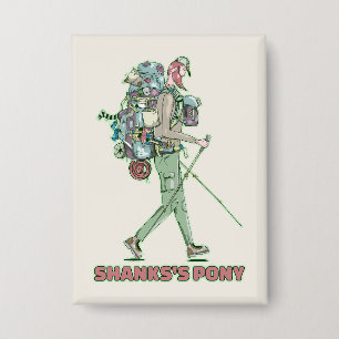 Shanks's pony funny hiker walking button
