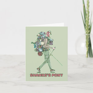 Shanks's pony funny hiker walking card