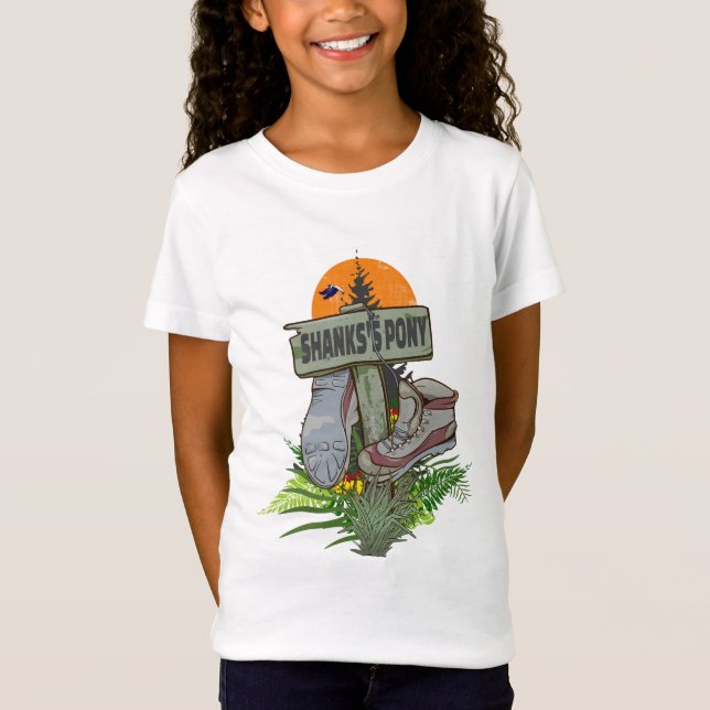 Shanks's pony old hiking boots T-Shirt (Front)