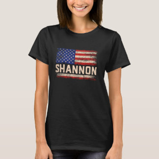 Shannon First Name Shirt Shannon Name American Fla