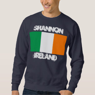 Shannon, Ireland with Irish flag Sweatshirt