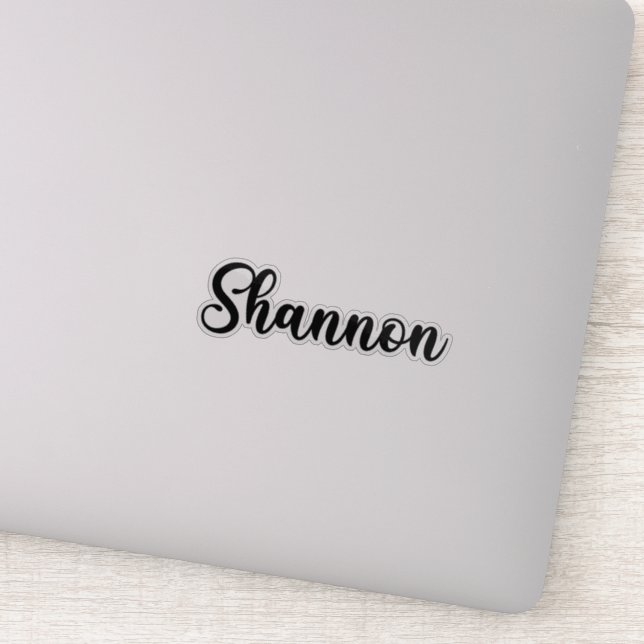 Shannon Name - Handwritten Calligraphy Sticker (Detail)