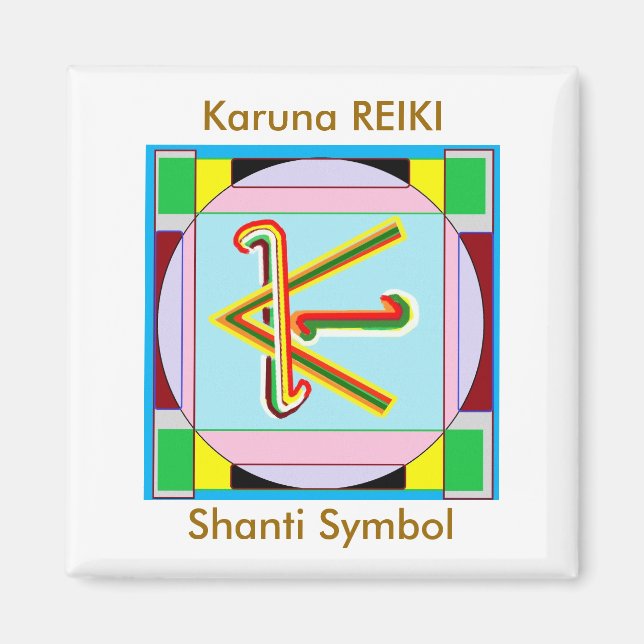 Shanti i.e. Peace: Karuna Reiki Healing Symbol Magnet (Front)
