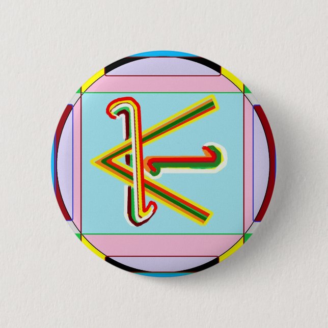 Shanti i.e. Peace: Karuna Reiki Healing Symbol Pinback Button (Front)