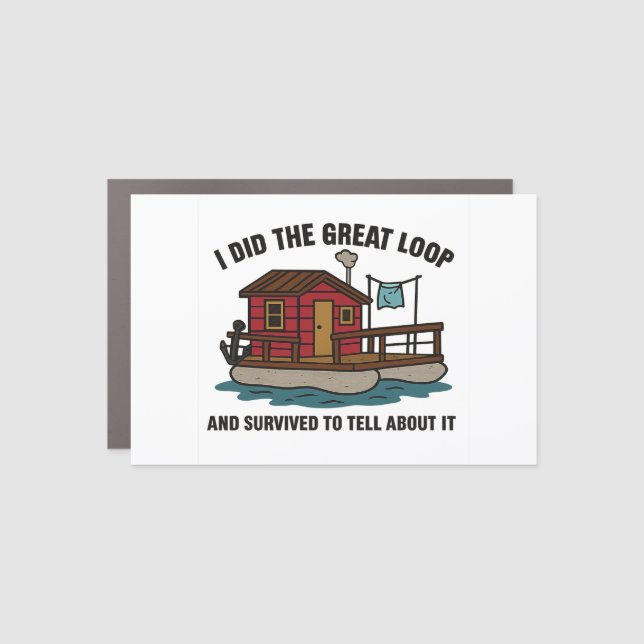 Shanty Boat Great Loop, Looper Car Magnet (Front)