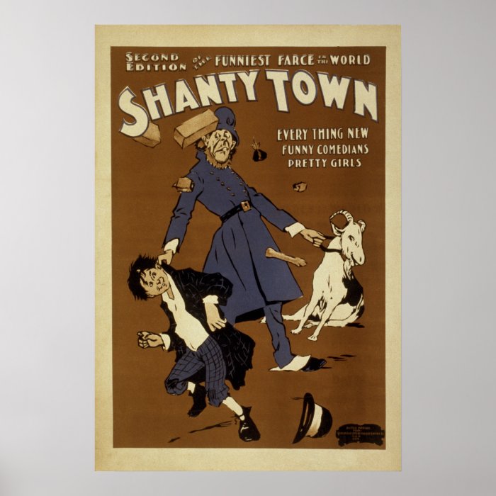 SHANTY TOWN Farcical Comedy Act VAUDEVILLE Poster