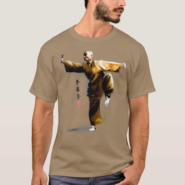 Shaolin Kung Fu white  Gift for men women  kids T-Shirt (Front)