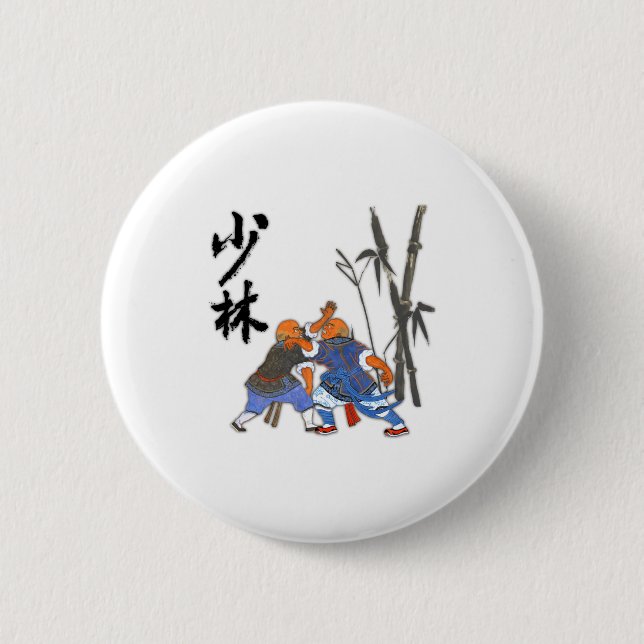 Shaolin Monks T Shirt  Button (Front)
