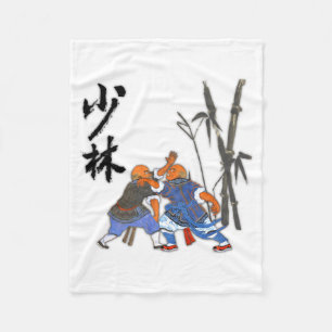 Shaolin Monks T Shirt  Fleece Blanket