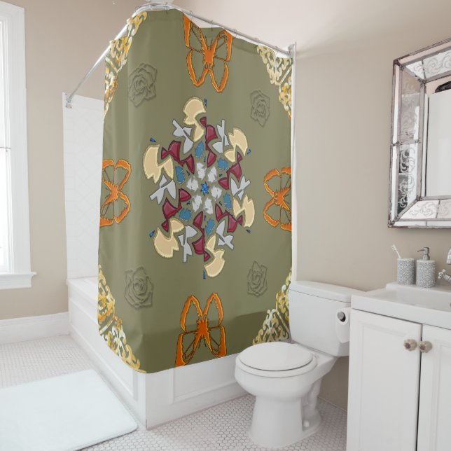 Shape and color shower curtain (In Situ)