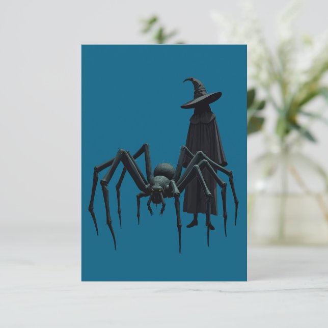 Shape Changing Spider Witches Invitation (Standing Front)