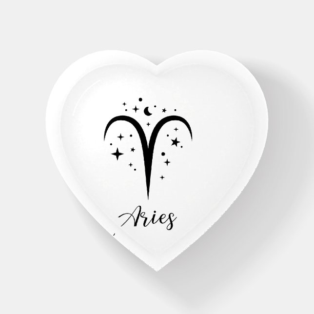 Shape: Glass Heart Paperweight (Front)