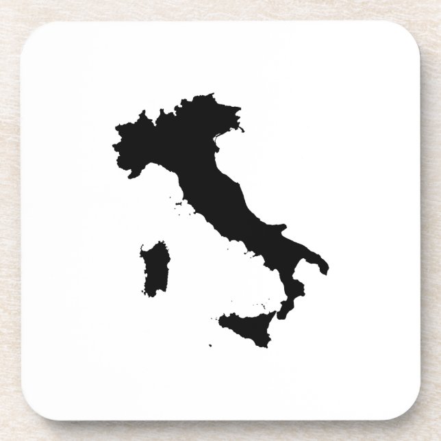 Shape of Italy Beverage Coaster (Front)