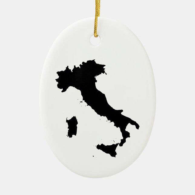Shape of Italy Ceramic Ornament (Front)