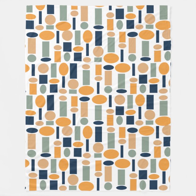 Shape Pattern  Fleece Blanket (Front)
