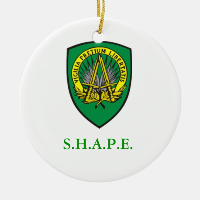 SHAPE Shield Ceramic Ornament (Front)