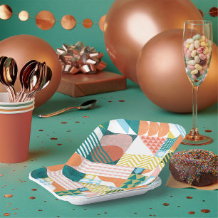 Shape World Pattern Paper Plates