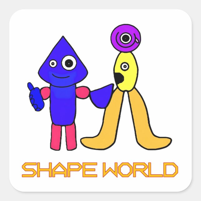 Shape World Square Sticker (Front)
