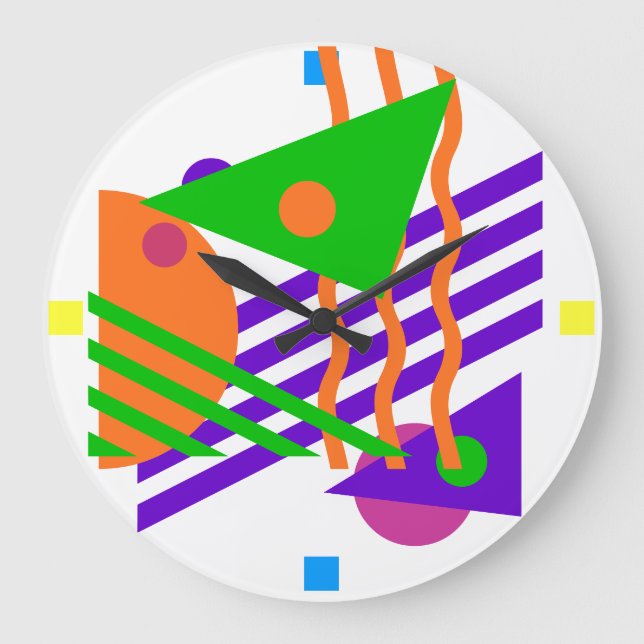 Shapecolor 80s (light) large clock (Front)