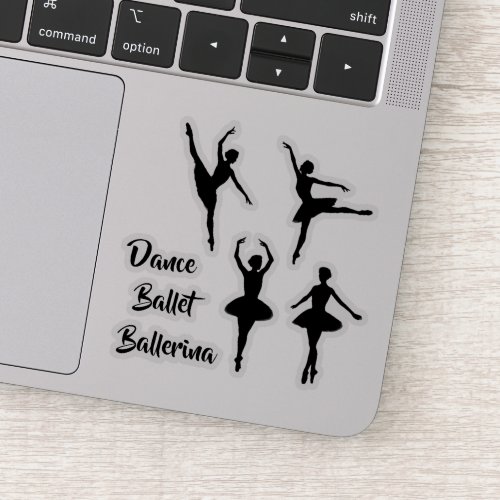Shaped Ballet Dancer Theme Contour Cut Vinyl Sticker