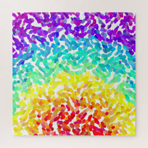 Shaped Rainbow Gradient Abstract Colorful Jigsaw P Puzzle