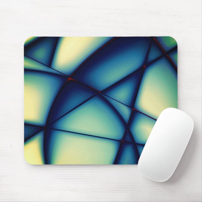 Shapeless cutouts raised, blue to 'avocado cream'  mouse pad (With Mouse)