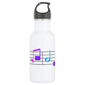 Shapenote Water Bottle by RobinLily at Zazzle