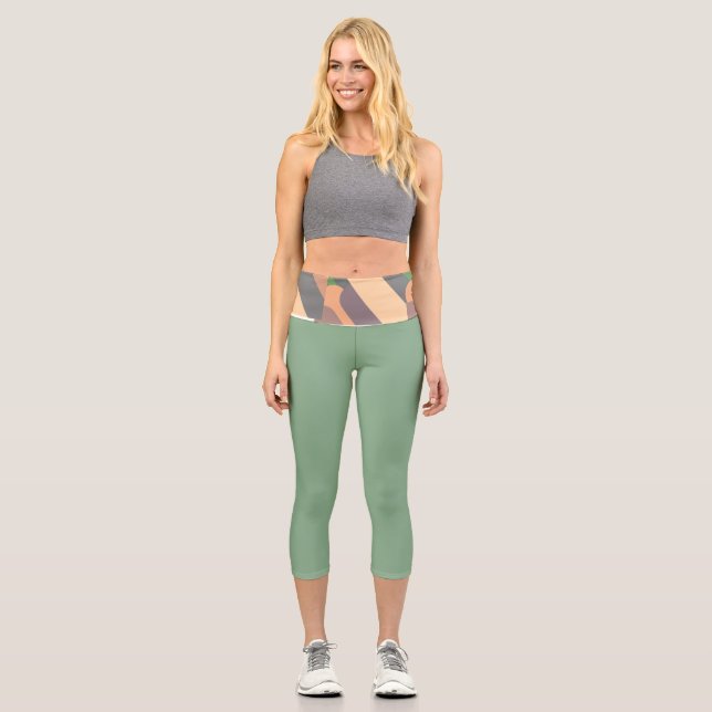Shapes abstract capri leggings (Front)