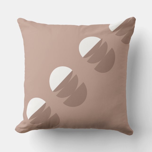 Shapes Abstract Cotton Throw Pillow (Front)