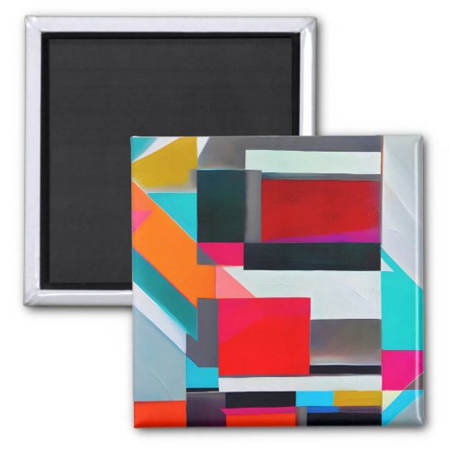 Shapes Abstract Painting Magnet