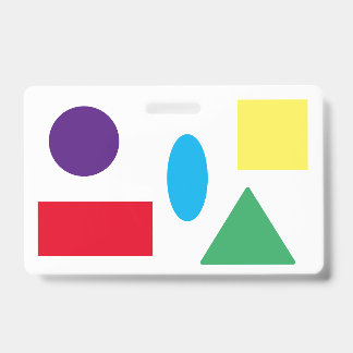 Shapes and Alphabet Badge