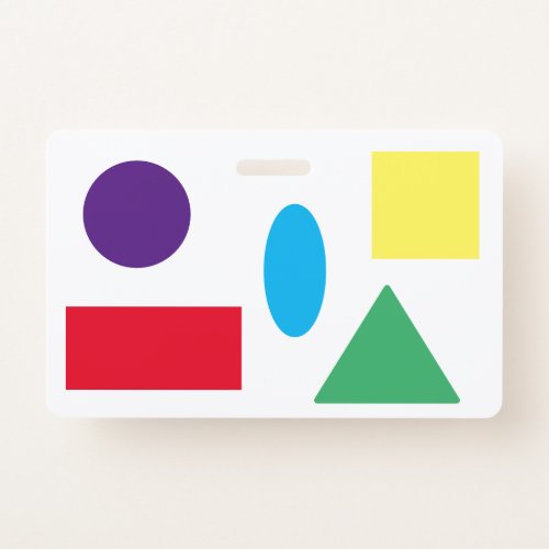 Shapes and Alphabet Badge