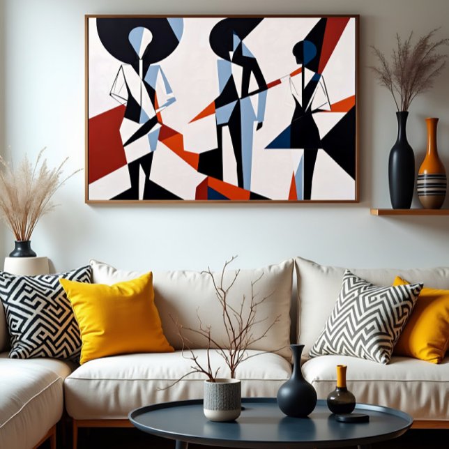 Shapes in Dialogue Canvas Print (Creator Uploaded)