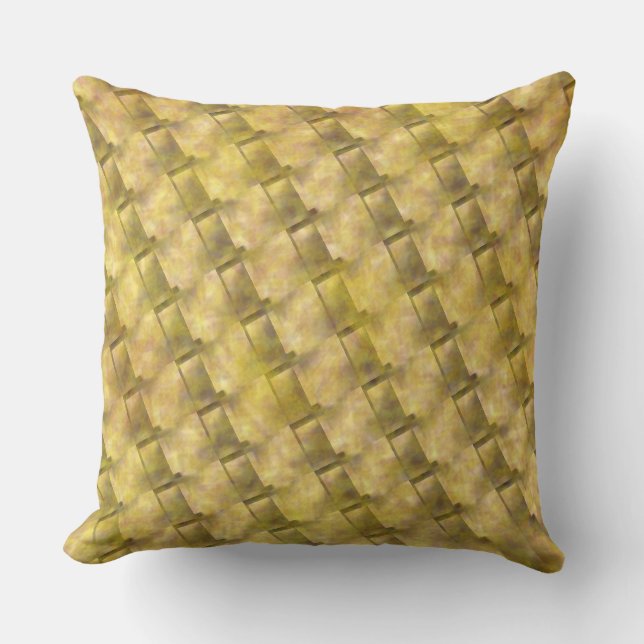 Shapes in light brown, aged or dirty effect. throw pillow (Front)