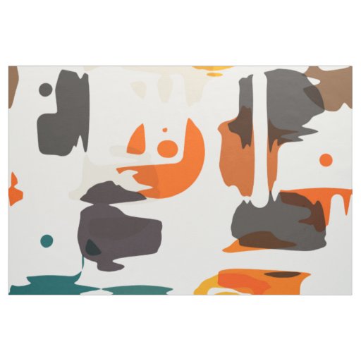 Shapes in retro colors abstract design fabric