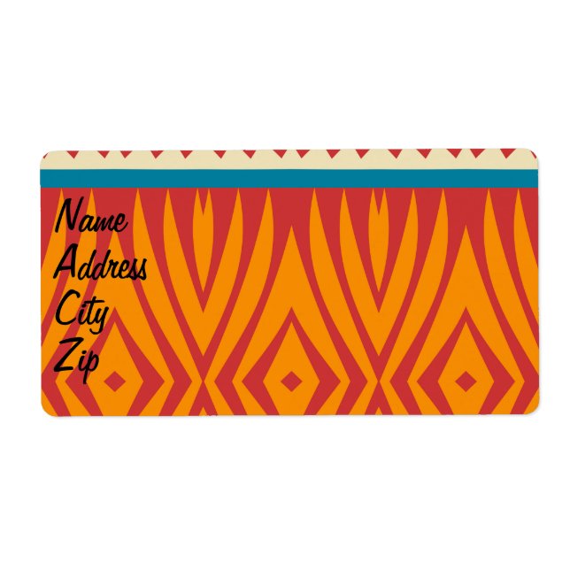 Shapes in retro colors label (Front)