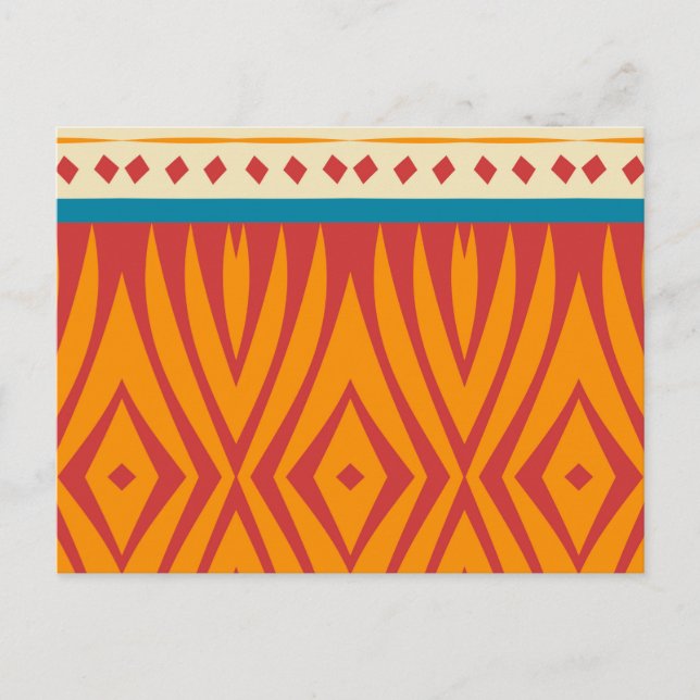 Shapes in retro colors postcard (Front)