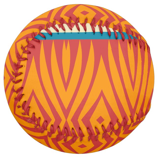Shapes in retro colors softball (Front Left)
