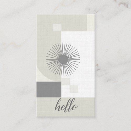 Shapes Lines Geometric  Professional Trendy hello Business Card