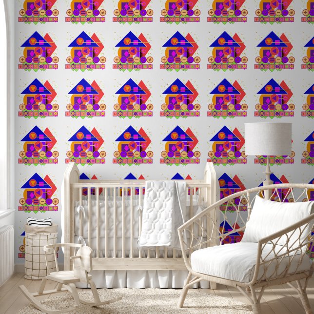Shapes Numbers Symbols Baby Kids Room  Wallpaper (Kids)