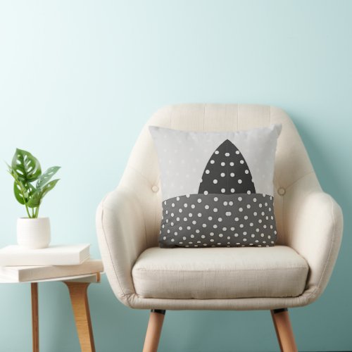 Shapes of Black and white African style dots Throw Throw Pillow