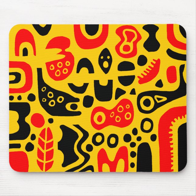 Shapes - On Amber Mouse Pad (Front)